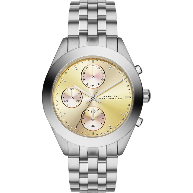 【Marc Jacobs】Peeker 優雅三眼計時手錶-金(MBM3370)