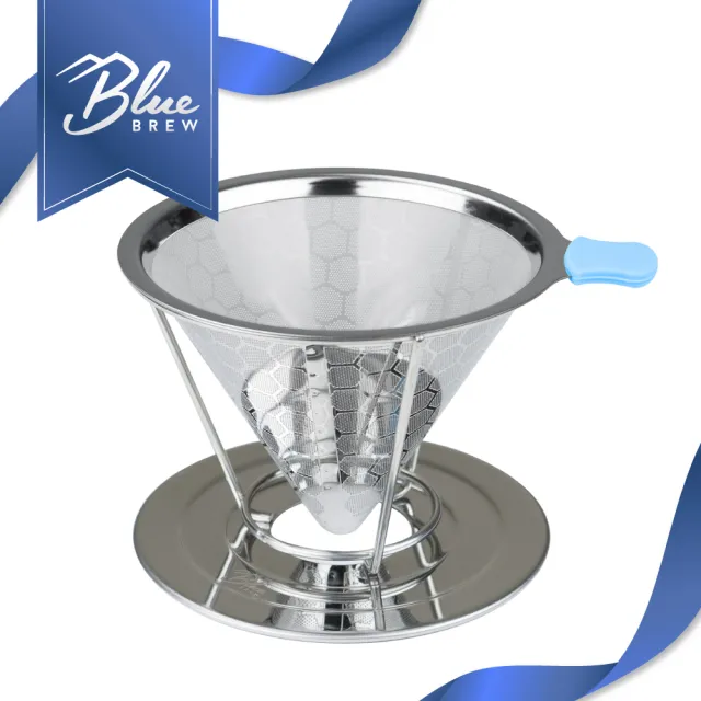 美國blue Brew 304不鏽鋼濾網及濾架 免濾紙手沖咖啡咖啡濾網濾架濾杯 Momo購物網