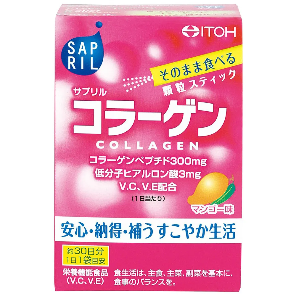 【ITOH 井藤】彈潤膠原蛋白+C粉 芒果口味 2包組(30日份/盒)