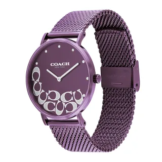 【COACH】經典C字LOGO設計面盤米蘭帶腕錶-36mm/紫(14503823)
