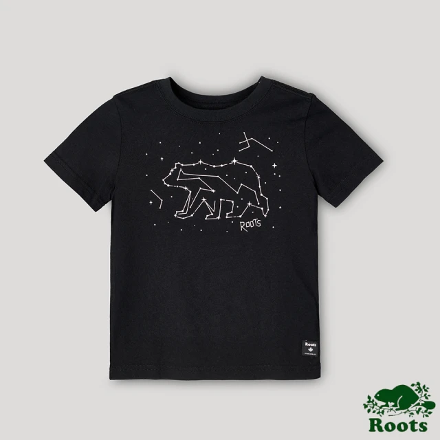 【Roots】Roots小男童-璀璨銀河系列 大熊星座短袖T恤(黑色)