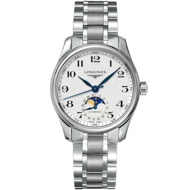 【LONGINES 浪琴】Master 巨擘系列月相機械女錶-34mm(L24094786)