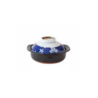 【日本佐治陶器】日本製一人食土鍋/湯鍋850ML-春秋款(日本製 陶鍋 土鍋)