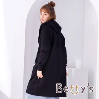 【betty’s 貝蒂思】貓掌內刷毛連帽外套(黑色)