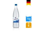 【Elisabethen 愛麗莎】德國豐沛天然氣泡礦泉水750ml-6瓶 玻璃瓶藍蓋(國際品水師專業推薦)