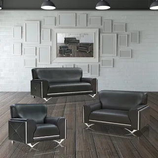 【IHouse】維也納 牛皮工學舒適獨立筒沙發 2人座