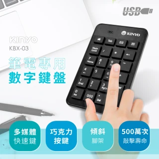 【KINYO】筆電專用數字鍵盤KBX-03(防疫優先 在家工作、上課必備)