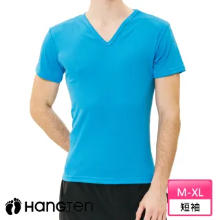 【Hang Ten】MIT吸濕排汗V領內衣.男內衣_HT-B12008(藍)