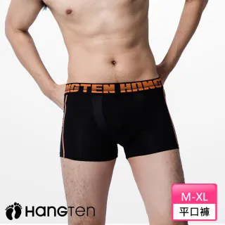 【Hang Ten】4D運動平口四角褲_黑_HT-C12010(HANG TEN/男內著)