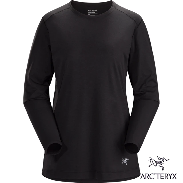 Arcteryx 始祖鳥【Arcteryx 始祖鳥】女 Quadra 快乾 長袖 圓領衫(黑)