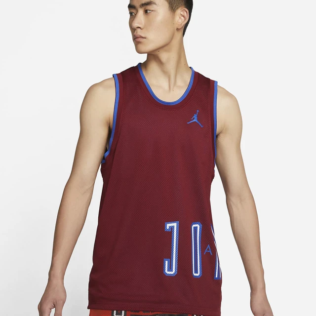 NIKE 耐吉【NIKE 耐吉】籃球背心 AS M J SPRT DNA HBR JERSEY 男款 酒紅(DA7235677)