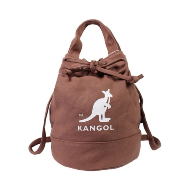 【KANGOL】KANGOL 英國袋鼠 側背肩背帆布包 咖啡 KAORACER 6925300702