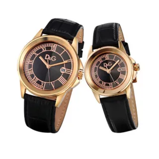 【D&G】羅馬數字對錶(玫瑰金)(平輸品)