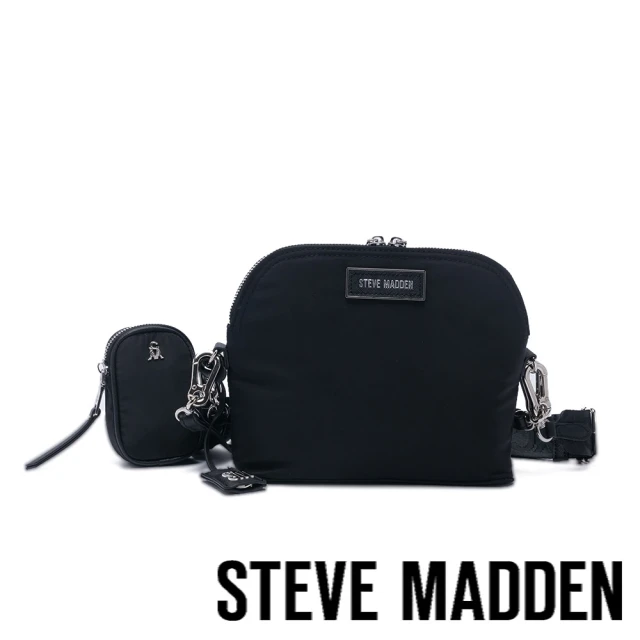 STEVE MADDEN【STEVE MADDEN】BFARREN 尼龍側背拉鍊子母包(黑色)