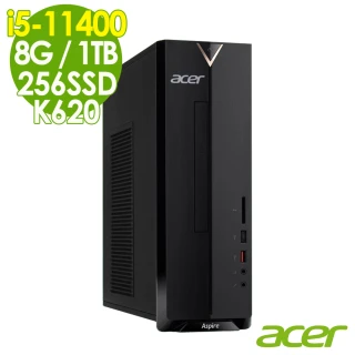【Acer 宏碁】AXC-1660 薄型繪圖電腦 i5-11400/8G/256SSD+1TB/K620 2G/W10/Aspire(11代i5六核心獨顯)