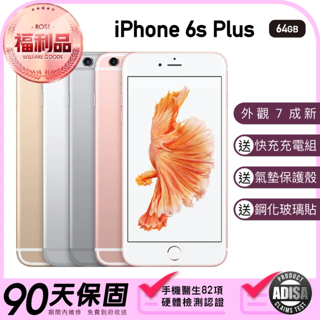 【Apple 蘋果】福利品 iPhone6s Plus 5.5吋 64GB 保固90天 加贈四好禮全配組合