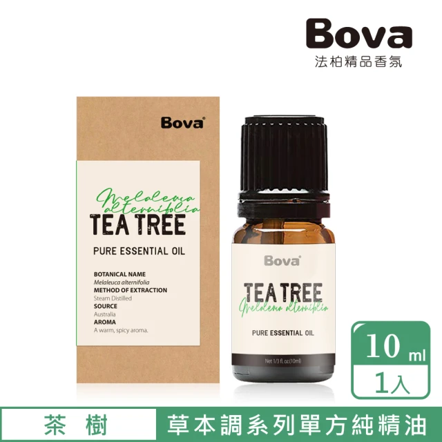 【Bova 法柏精品香氛】法柏天然茶樹精油10ml(草本香調 單方精油)