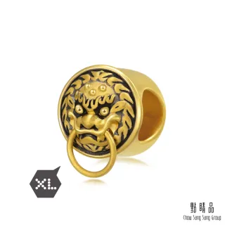 【點睛品】999純金 Charme XL 文化祝福 獅頭門環 黃金串珠