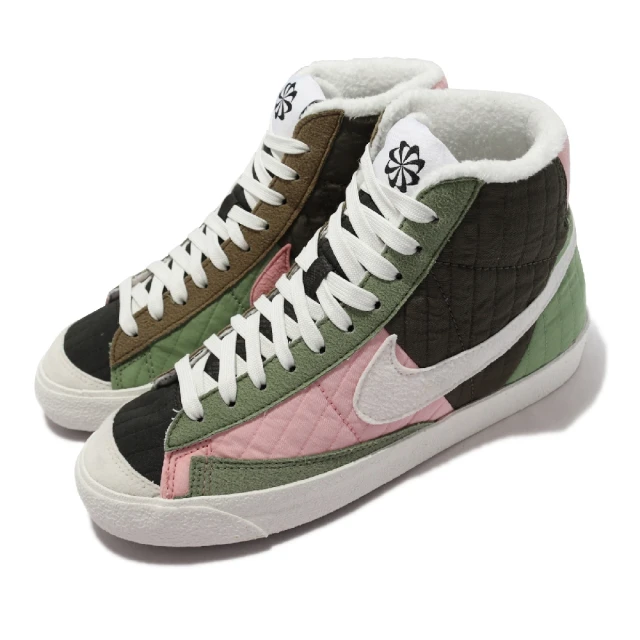 【NIKE 耐吉】休閒鞋 Blazer Mid 77 LX NN 女鞋 經典款 內襯絨毛 保暖 舒適穿搭 綠 彩(DO7445-311)