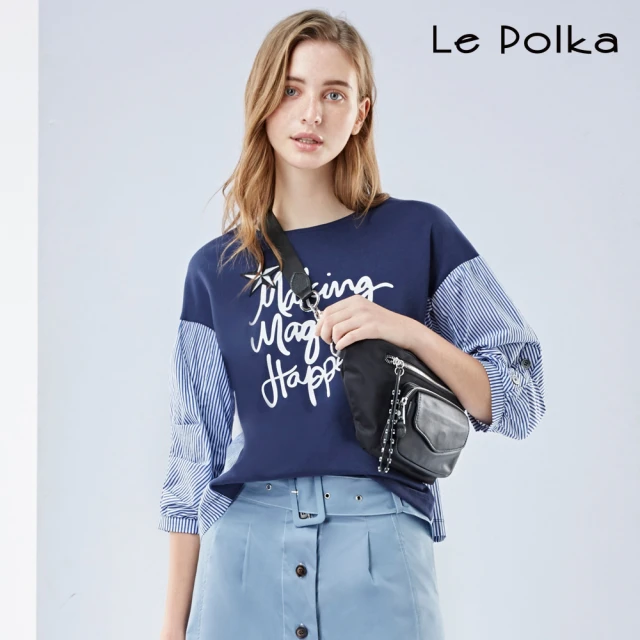 Le Polka【Le Polka】造型燈籠袖寬版上衣-女