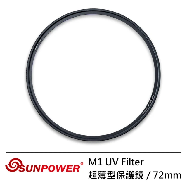【SUNPOWER】72mm M1 UV Filter 超薄型保護鏡(72mm)