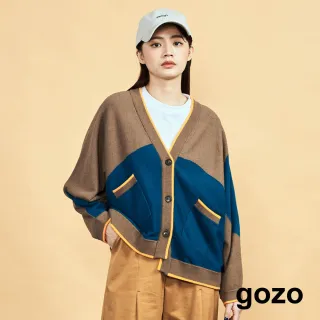 【gozo】不收邊老天鵝毛衣外套(兩色)