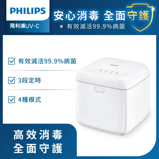 【Philips 飛利浦】多功能UVC紫外線消毒殺菌烘乾機(PU004)
