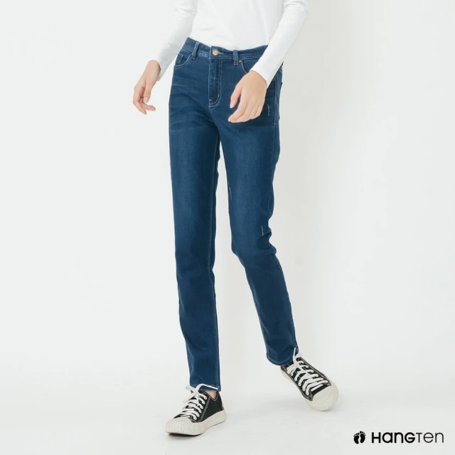 【Hang Ten】女裝 - 經典修身牛仔窄褲(藍)
