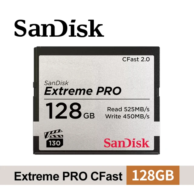 【SanDisk 晟碟】Extreme PRO CFast 2.0 128GB 記憶卡(公司貨)