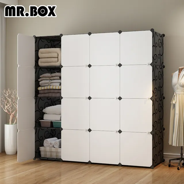 【Mr.Box】加大型16格16門收納櫃/置物櫃/書櫃/