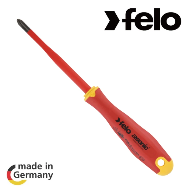 FELO【FELO】E-Slim極細絕緣超軟柄起子H2x100mm-配電專用(41629390)