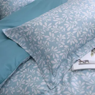 【就是好眠】100%精梳棉兩用被床包組-枝頭葉語(加大)