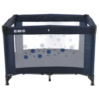 【EMC】輕巧型安全嬰兒床-藍色(具遊戲功能)
