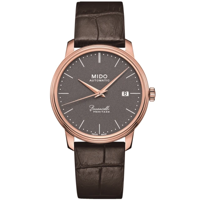 【MIDO 美度】BARONCELLI HERITAGE 永恆系列 復刻超薄機械腕錶 / 39mm(M0274073608000)