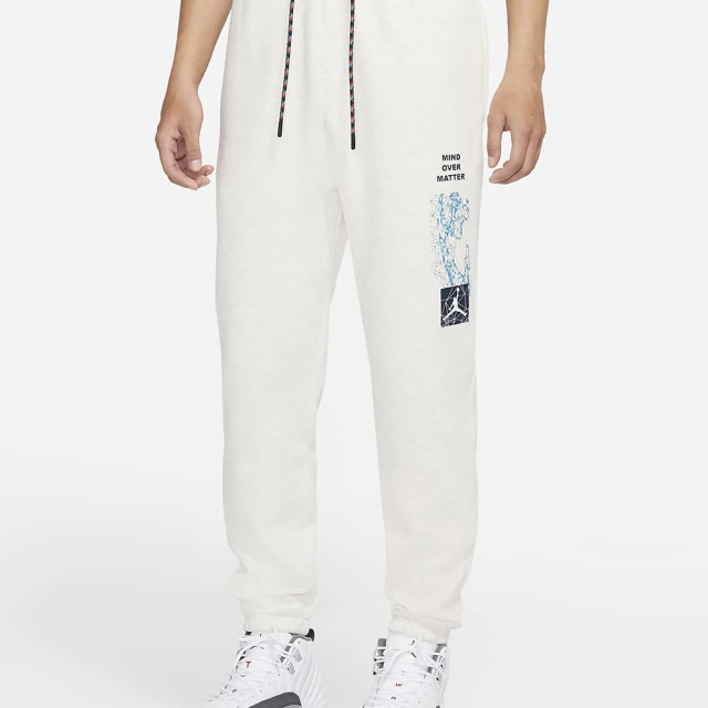 【NIKE 耐吉】長褲 AS M J ESS MNTN GFX PANT 男款 白灰(DC9721141)