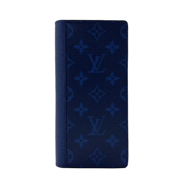 【Louis Vuitton 路易威登】Brazza 帆布對開長夾(M30297-藍)