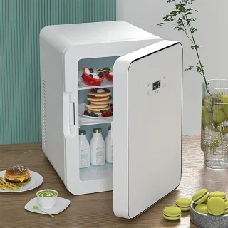 雙核冰箱 小型冰櫃 20L冰箱(製冷 冷暖 家用車用 110v 化妝品)