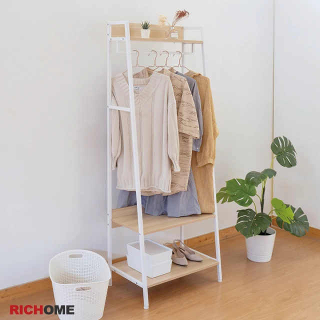 【RICHOME】凱德琳北歐風64CM衣櫥架/衣櫃/衣架/收納櫃/置物櫃/玄關櫃(多功能用途)