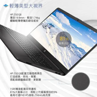 【HP 惠普】250 G8 15.6吋商務筆電(N4020/4G/500G/無作業系統)