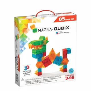 【Magna-Qubix】磁力積木85片(會透光的彩色積木)