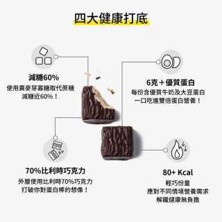 【Spark Protein】Spark Bite優質蛋白巧克派8入-醇黑可可(乳清蛋白、乳清、台灣製、高蛋白)