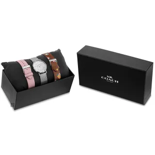 【COACH】Perry 品牌LOGO米蘭帶女錶 多色皮帶套錶(14000077)