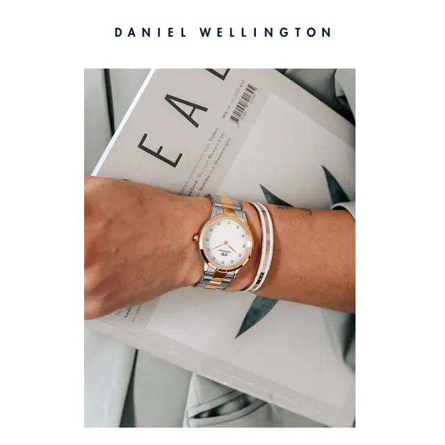 【Daniel Wellington】Iconic Link Lumine 28mm水鑽精鋼錶(DW手錶DW00100359)