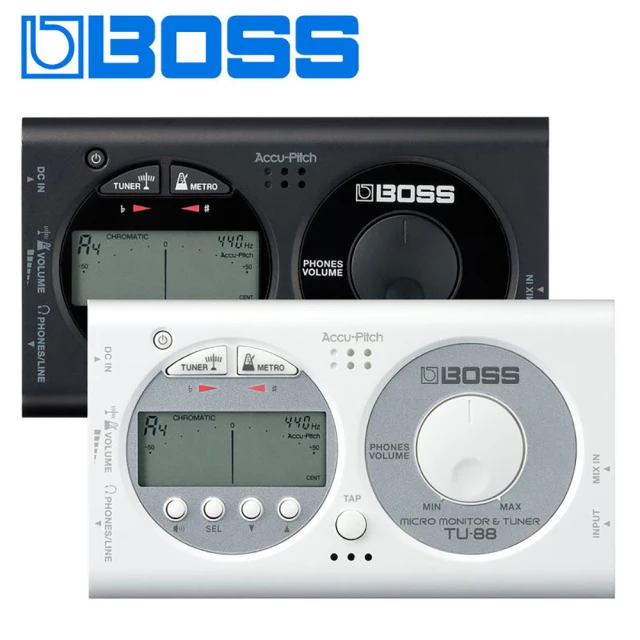 BOSS【BOSS】TU-88 Micro Monitor & Tuner 可作監聽的調音節拍器(調音器 節拍器)