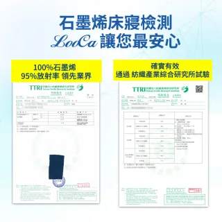 【LooCa】100%石墨烯遠紅外線能量寢具組-雙人(2色任選-速)