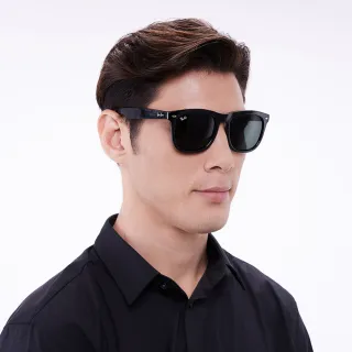 【RayBan 雷朋】亞洲版 時尚大鏡面偏光太陽眼鏡 RB4260D 601/9A 黑框墨綠偏光鏡片 公司貨