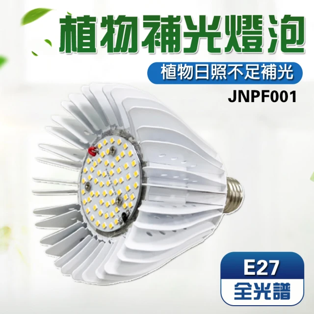【JIUNPEY 君沛】燈泡式 植物燈 40瓦 E27 植物燈泡 全光譜 全電壓(植物燈系列)