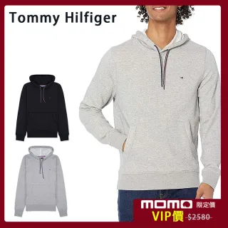 【Tommy Hilfiger】經典刺繡小LOGO帽TEE、大學TEE(黑色、灰色)