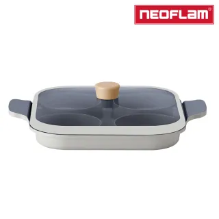 【NEOFLAM】Steam Plus Pan雙耳烹飪神器&玻璃蓋-兩色任選(IH爐適用/不挑爐具/含玻璃蓋)