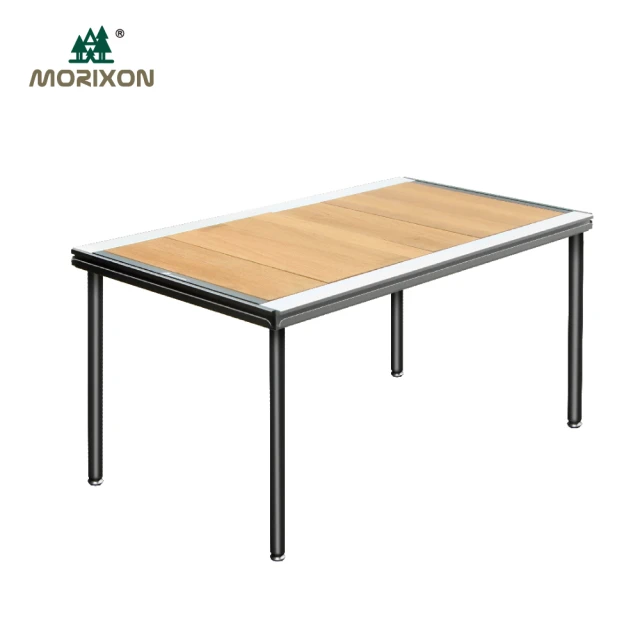 【MORIXON】魔法六片桌 紅橡木桌板 MT-46B(露營 戶外用品 折疊桌 野炊)